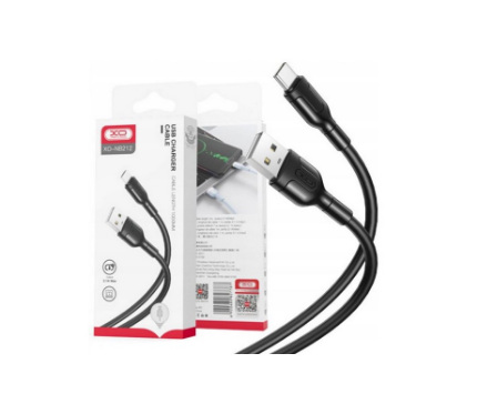 Chargers + Cables XO_NB212 Smart Charging Type C Cable 2.1A Black